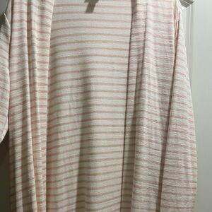 a new day Pink and White Knit Top